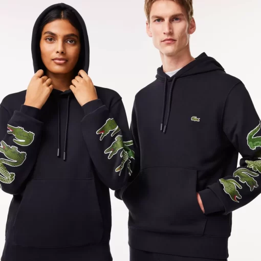 Sweatshirt A Capuche Avec Crocodiles Contrastes | Lacoste Online