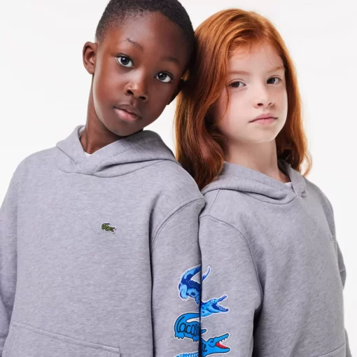 Sweatshirt A Capuche Avec Crocodiles Contrastes | Lacoste Flash Sale