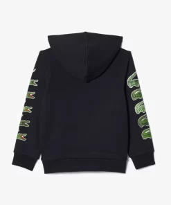 Sweatshirt A Capuche Avec Crocodiles Contrastes | Lacoste Fashion