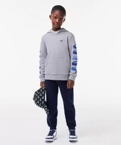 Sweatshirt A Capuche Avec Crocodiles Contrastes | Lacoste Flash Sale