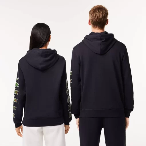 Sweatshirt A Capuche Avec Crocodiles Contrastes | Lacoste Online