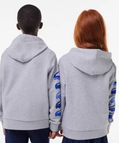 Sweatshirt A Capuche Avec Crocodiles Contrastes | Lacoste Flash Sale