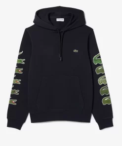 Sweatshirt A Capuche Avec Crocodiles Contrastes | Lacoste Online