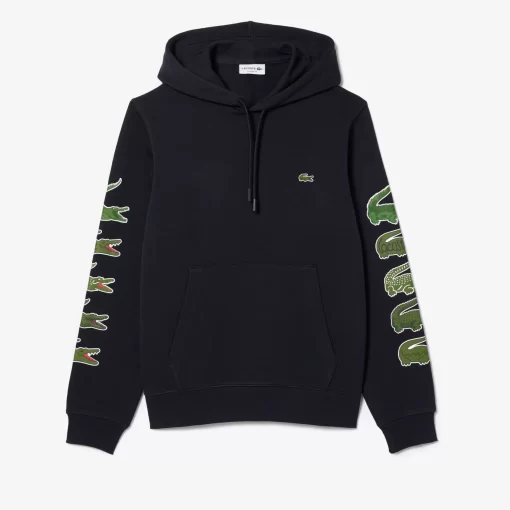 Sweatshirt A Capuche Avec Crocodiles Contrastes | Lacoste Online