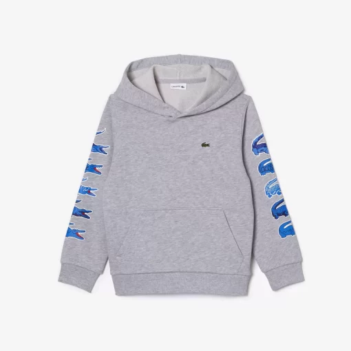 Sweatshirt A Capuche Avec Crocodiles Contrastes | Lacoste Flash Sale