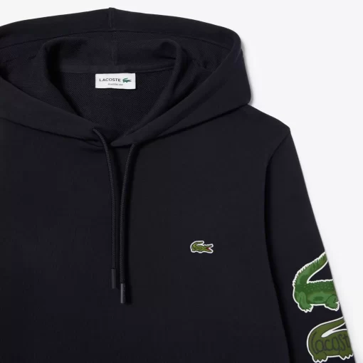 Sweatshirt A Capuche Avec Crocodiles Contrastes | Lacoste Online