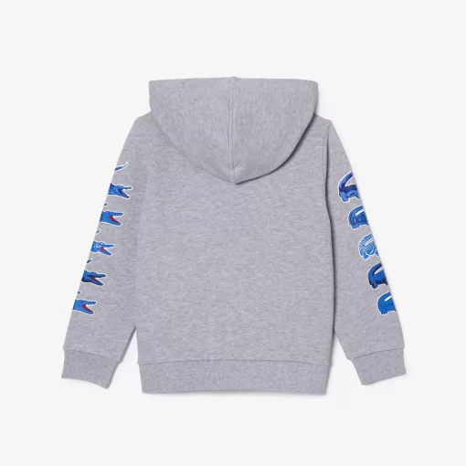 Sweatshirt A Capuche Avec Crocodiles Contrastes | Lacoste Flash Sale