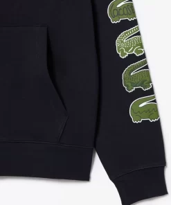 Sweatshirt A Capuche Avec Crocodiles Contrastes | Lacoste Online