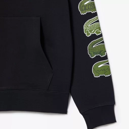 Sweatshirt A Capuche Avec Crocodiles Contrastes | Lacoste Online