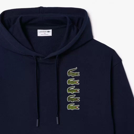 Sweatshirt A Capuche Avec Crocodiles Iconiques | Lacoste Outlet