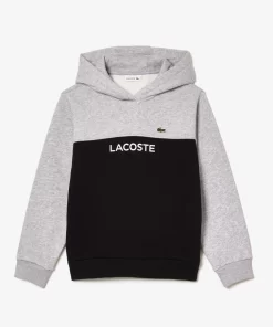 Sweatshirt A Capuche Enfant En Molleton Coton Biologique | Lacoste New