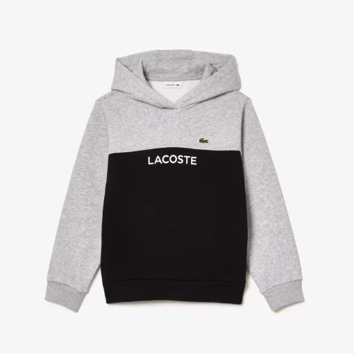 Sweatshirt A Capuche Enfant En Molleton Coton Biologique | Lacoste New