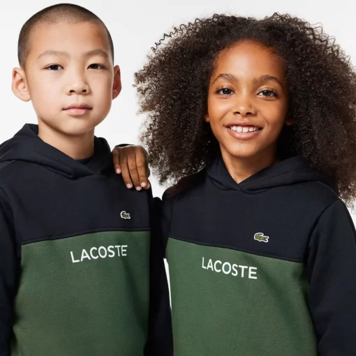 Sweatshirt A Capuche Enfant En Molleton Coton Biologique | Lacoste Discount