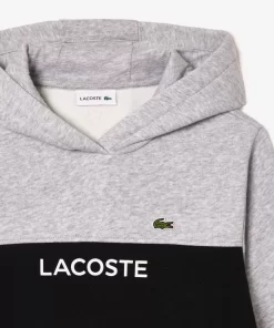 Sweatshirt A Capuche Enfant En Molleton Coton Biologique | Lacoste New