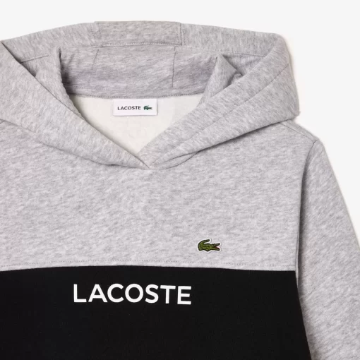 Sweatshirt A Capuche Enfant En Molleton Coton Biologique | Lacoste New