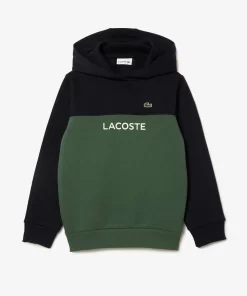 Sweatshirt A Capuche Enfant En Molleton Coton Biologique | Lacoste Discount