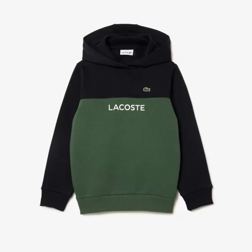 Sweatshirt A Capuche Enfant En Molleton Coton Biologique | Lacoste Discount