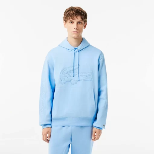 Sweatshirt A Capuche Jogger Avec Crocodile Matelasse | Lacoste Cheap