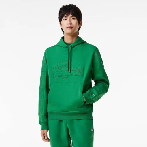 Sweatshirt A Capuche Jogger Avec Crocodile Matelasse | Lacoste Outlet