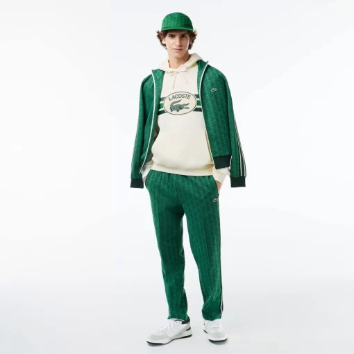 Sweatshirt A Capuche Loose Fit Imprime Monogramme | Lacoste Clearance