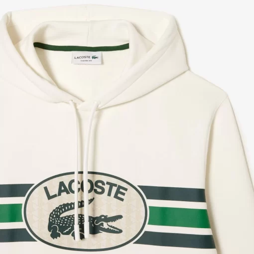 Sweatshirt A Capuche Loose Fit Imprime Monogramme | Lacoste Clearance