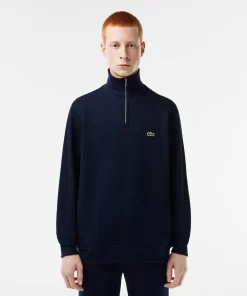 Sweatshirt A Col Montant Zippe En Coton Uni | Lacoste Online