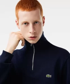 Sweatshirt A Col Montant Zippe En Coton Uni | Lacoste Online