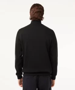 Sweatshirt A Col Montant Zippe En Coton Uni | Lacoste Best