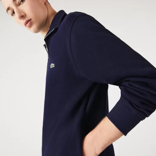 Sweatshirt A Col Montant Zippe En Coton Uni | Lacoste Online