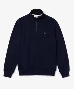 Sweatshirt A Col Montant Zippe En Coton Uni | Lacoste Online