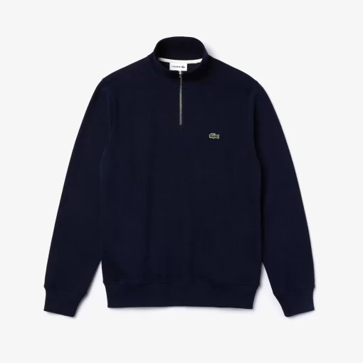 Sweatshirt A Col Montant Zippe En Coton Uni | Lacoste Online