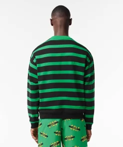 Sweatshirt A Rayures Loose Fit Avec Imprime 3D | Lacoste Flash Sale