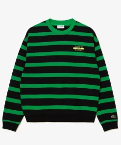 Sweatshirt A Rayures Loose Fit Avec Imprime 3D | Lacoste Flash Sale