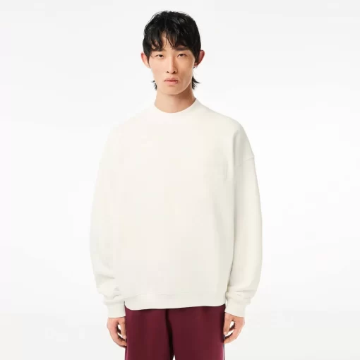 Sweatshirt Brode Oversize En Coton | Lacoste Flash Sale