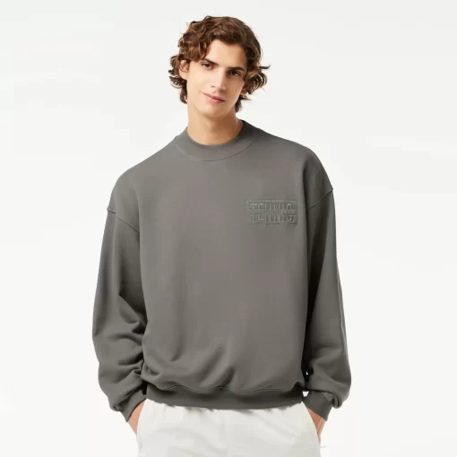 Sweatshirt Brode Oversize En Coton | Lacoste Sale