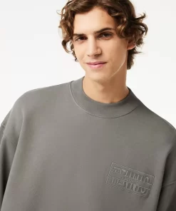 Sweatshirt Brode Oversize En Coton | Lacoste Sale