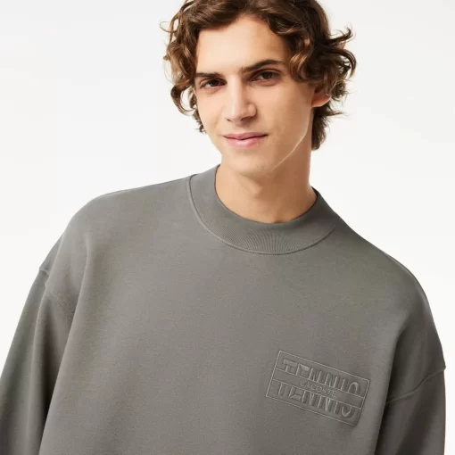 Sweatshirt Brode Oversize En Coton | Lacoste Sale