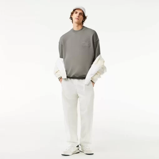 Sweatshirt Brode Oversize En Coton | Lacoste Sale