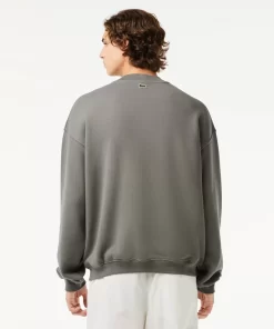 Sweatshirt Brode Oversize En Coton | Lacoste Sale