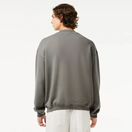 Sweatshirt Brode Oversize En Coton | Lacoste Sale