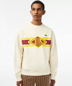 Sweatshirt Col Rond Homme Loose Fit Imprime | Lacoste Hot