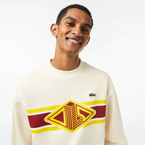 Sweatshirt Col Rond Homme Loose Fit Imprime | Lacoste Hot