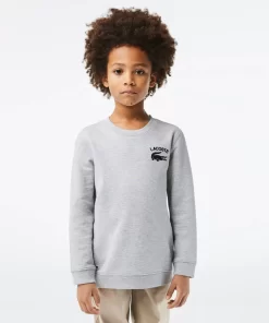 Sweatshirt Garçon A Col Rond Finitions Bord-Cotes | Lacoste Shop