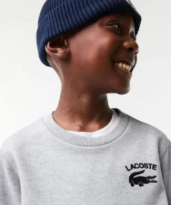 Sweatshirt Garçon A Col Rond Finitions Bord-Cotes | Lacoste Shop