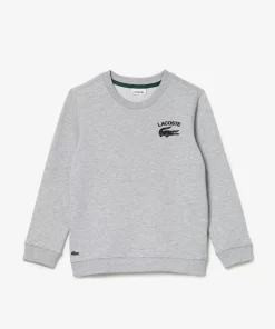 Sweatshirt Garçon A Col Rond Finitions Bord-Cotes | Lacoste Shop