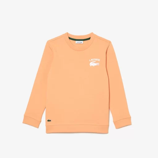 Sweatshirt Garçon A Col Rond Finitions Bord-Cotes | Lacoste Hot