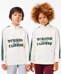 Sweatshirt Imprime Col Zippe En Coton | Lacoste New