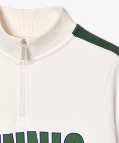 Sweatshirt Imprime Col Zippe En Coton | Lacoste New