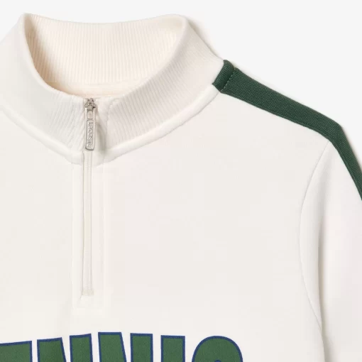 Sweatshirt Imprime Col Zippe En Coton | Lacoste New