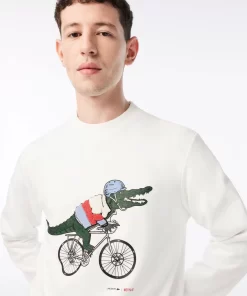 Sweatshirts-Lacoste Sweatshirts Sweatshirt Imprime Homme X Netflix En Molleton De Coton Biologique